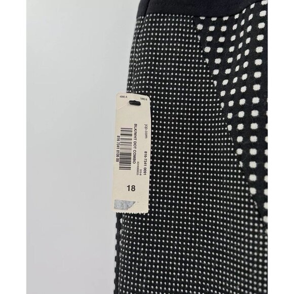NWT Plus Size Worthington Black Abstract Polkadot Pencil Skirt Size 18 Career - Picture 3 of 14